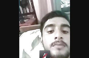 印度 男孩 表示 他的 手淫 通过 cam