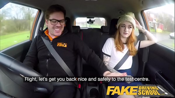 Fake Driving School Slim hot redhead minx fucks better then she drives