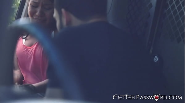 Asian hitchhiker Mena Mason rammed after van throat fuck