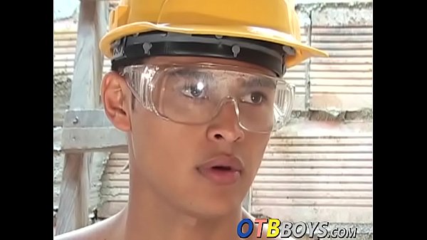 Hung latino twinks have anal sex in construction site