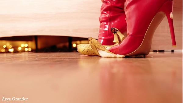 Salpicar Apretar Comida Plátano Jugar Crush Fetiche