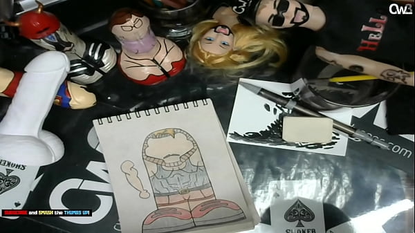 Il est temps de peindre un croquis de la star du porno William Seed - Dildo art business