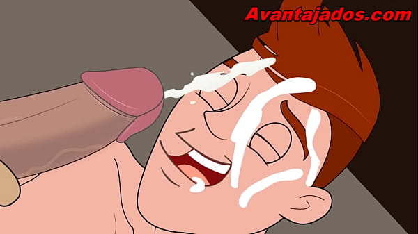 Schwules Porno-Zeichnen mit großem Hintern in der Cabana