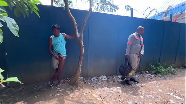 They were caught on camera in the middle of the work day, getting into trouble at the construction site.