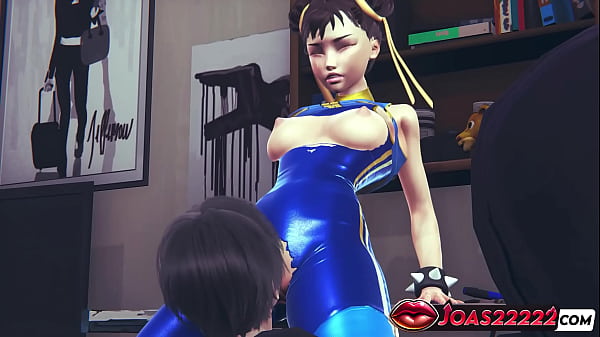 Chun Li Street Fighter 6 Fetish Porn &ndash_ Ragazza anime cosplay sexy in costume di lattice blu si fa leccare la figa attraverso pantaloni attillati in 3D Hentai Honey Seleziona 2 finché non geme e raggiunge l'orgasmo forte