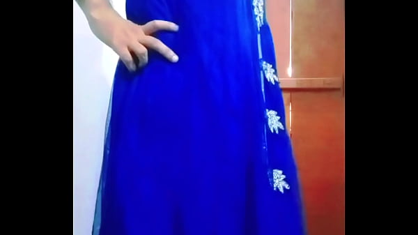 Indian Gay Bottom Crossdresser Gaurisissy real xxx in blue Lehanga