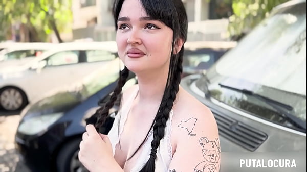 PutaLocura - Brunette with big tits from Spain_ola swallows her boyfriend's milk while caught