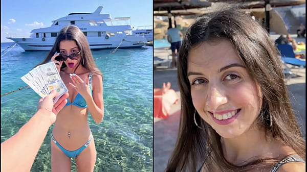 Öffentliche Abholung – Sex für Geld mit einer schönen Dame, die sich bereit erklärt hat, mit Sperma im Gesicht spazieren zu gehen – Cumwalk