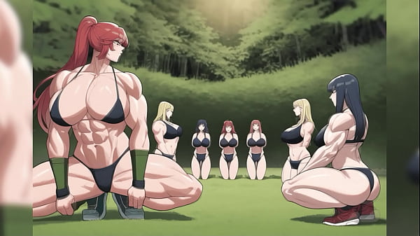 性感女性肌肉生长转变