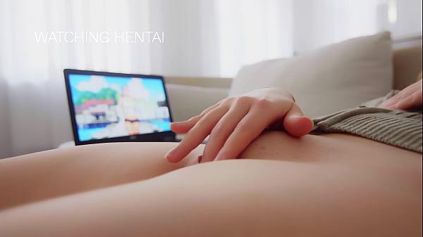 Abspritzen und SQUIRTEN, während ich HENTAI auf meinem Laptop anschaue – Nahaufnahme