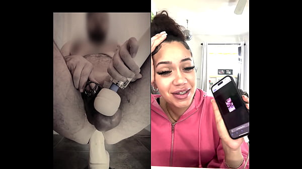 Ihre blinde Reaktion darauf, wie ich wichse! Ich denke, sie findet es seltsam, aber erträglich.