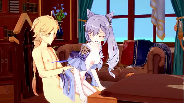 Genshin Impact Hentai – Aether x Ganyu Blowjob und gefickt – japanischer asiatischer Manga-Anime-Spielporno