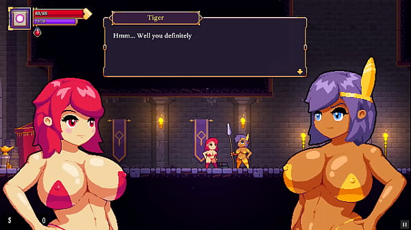 Scarlet Maiden [Hentai-Spiel PornPlay] Ep.1 Starpon-Lesbenspaß mit dem frechen Kobold