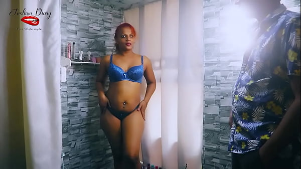 Peacock Blue Bra Pantie Try On Haul And Hard Pussy Fuck