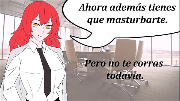 JOI para sumisos. Mi esclavo de oficina. (Ballbusting, azotes, azotes).